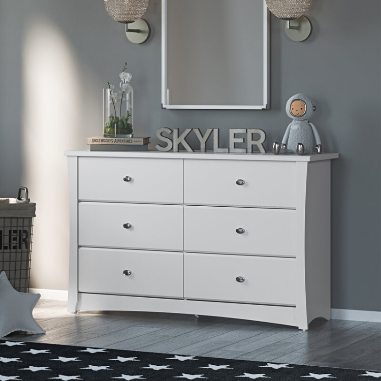 Crescent 6 Drawer Double Dresser | Revvvd